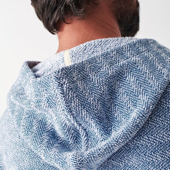 Faherty Beach Terry Whitewater Hoodie - Med - Picture 7 of 8